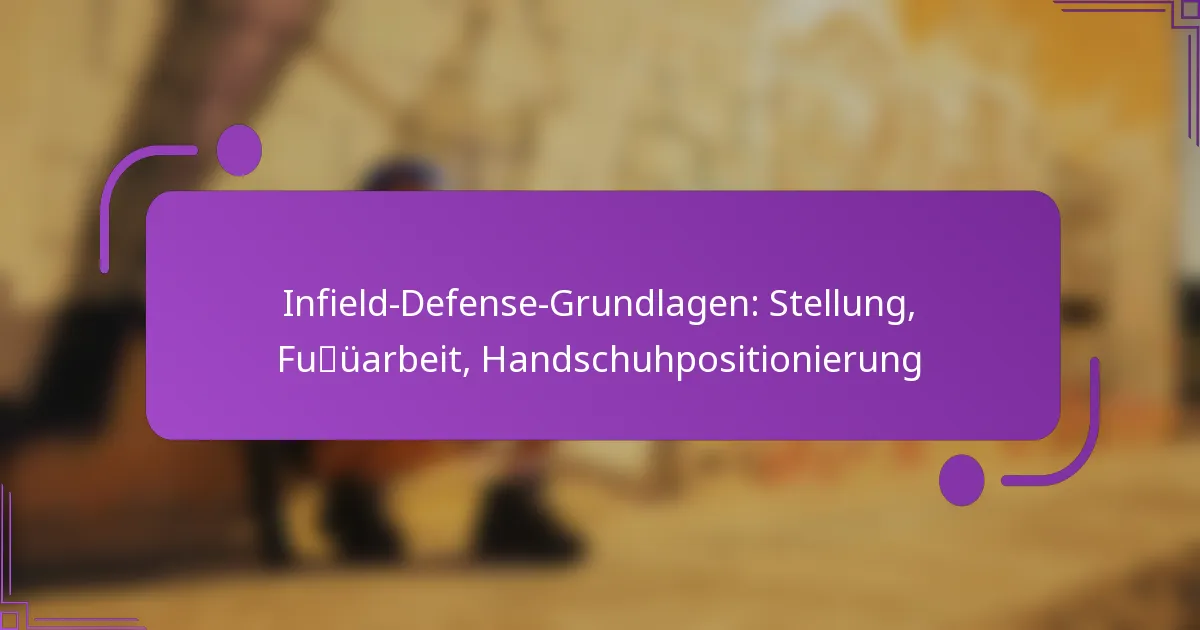 Infield-Defense-Grundlagen: Stellung, Fußarbeit, Handschuhpositionierung