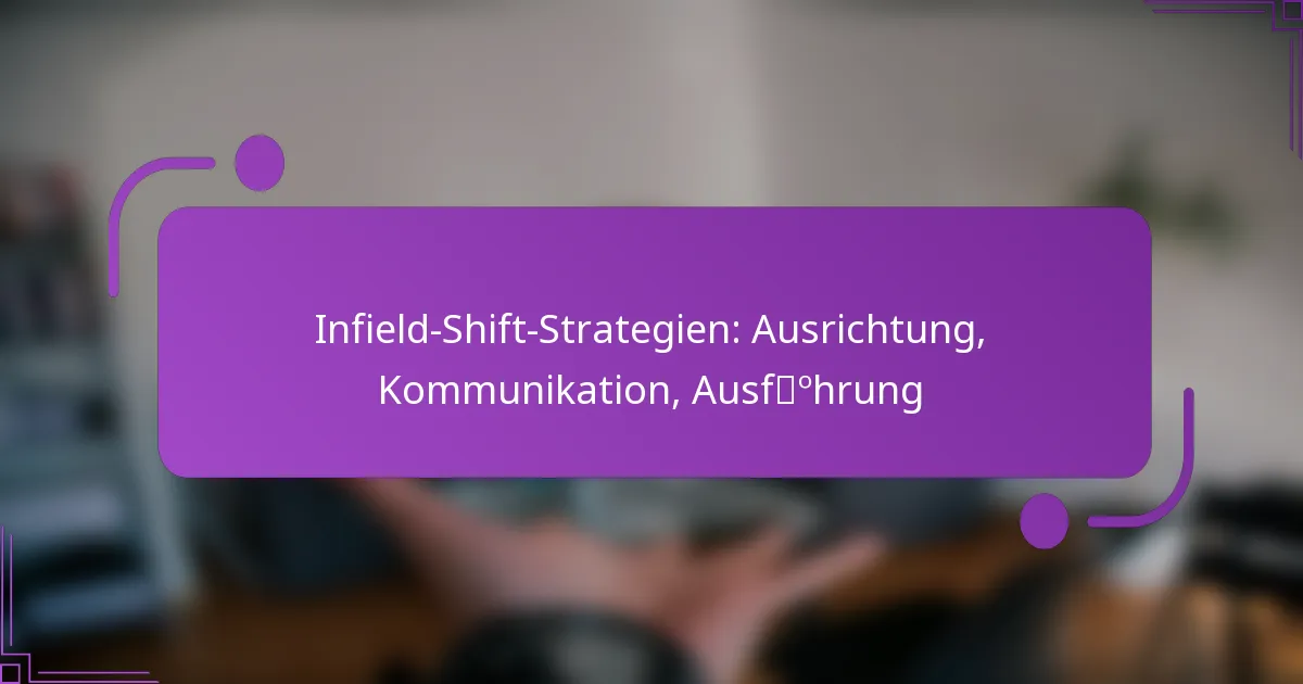 Infield-Shift-Strategien: Ausrichtung, Kommunikation, Ausführung