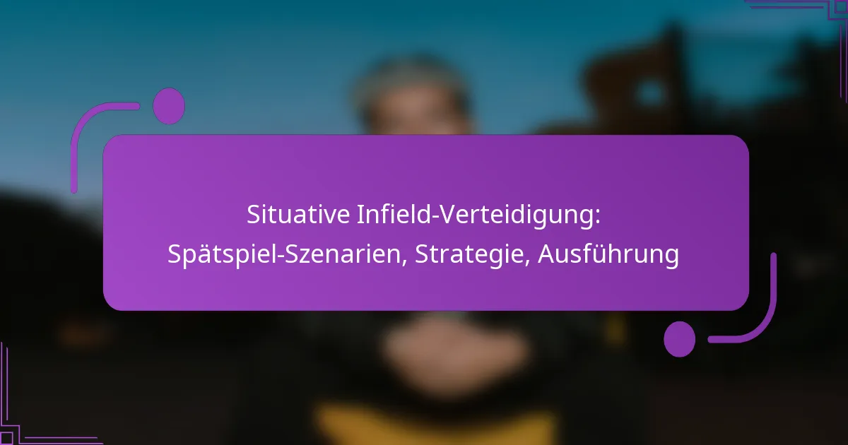 Situative Infield-Verteidigung: Spätspiel-Szenarien, Strategie, Ausführung