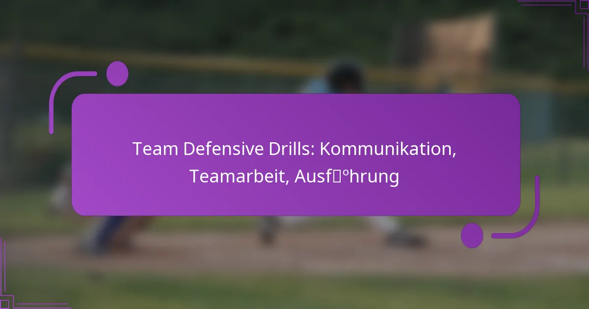 Team Defensive Drills: Kommunikation, Teamarbeit, Ausführung