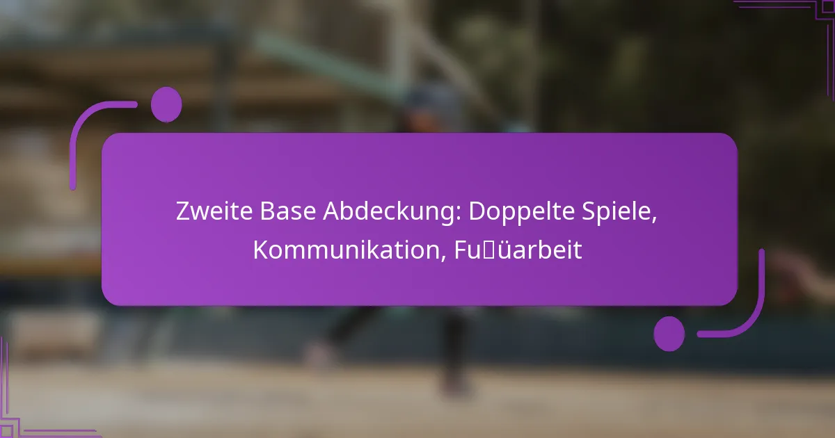Zweite Base Abdeckung: Doppelte Spiele, Kommunikation, Fußarbeit